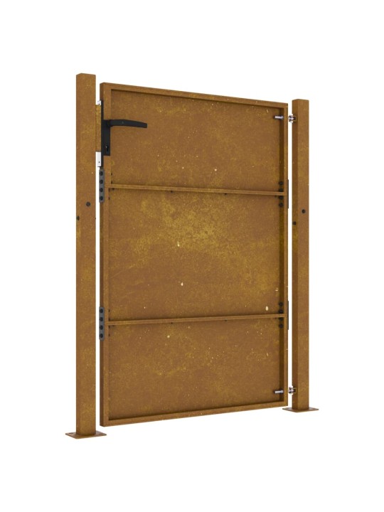 Puutarhaportti 105x130 cm corten teräs