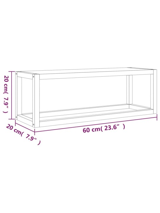 Pyyheteline 60x20x20 cm täysi pähkinäpuu