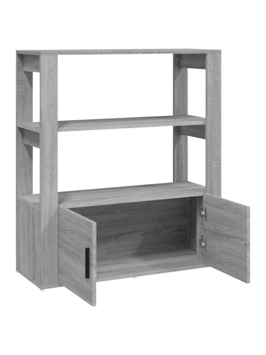Senkki harmaa sonoma 80x30x90 cm tekninen puu