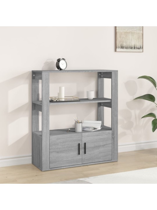 Senkki harmaa sonoma 80x30x90 cm tekninen puu