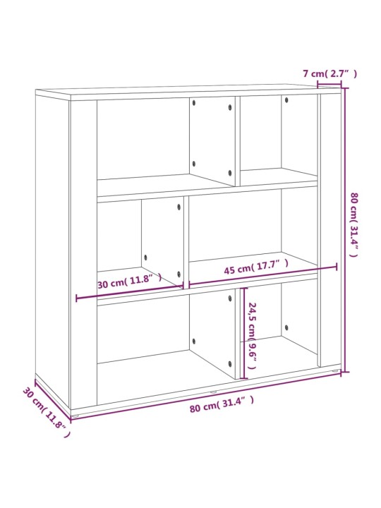 Senkki betoninharmaa 80x30x80 cm tekninen puu