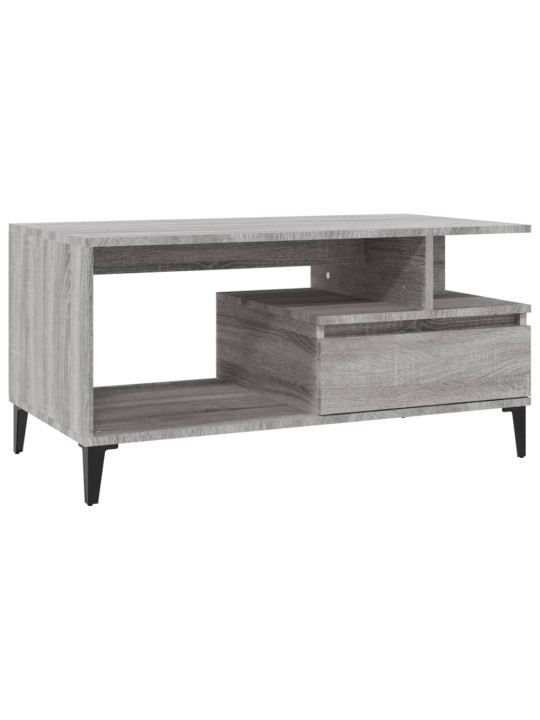 Sohvapöytä harmaa sonoma 90x49x45 cm tekninen puu
