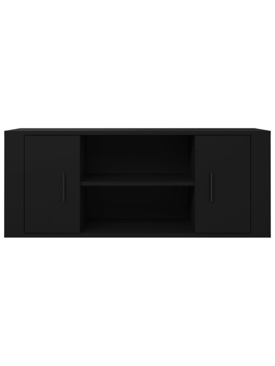 Tv-taso musta 100x35x40 cm tekninen puu