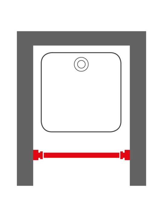 Sealskin Teleskooppivartinen suihkuverhon tanko 80-130 cm musta