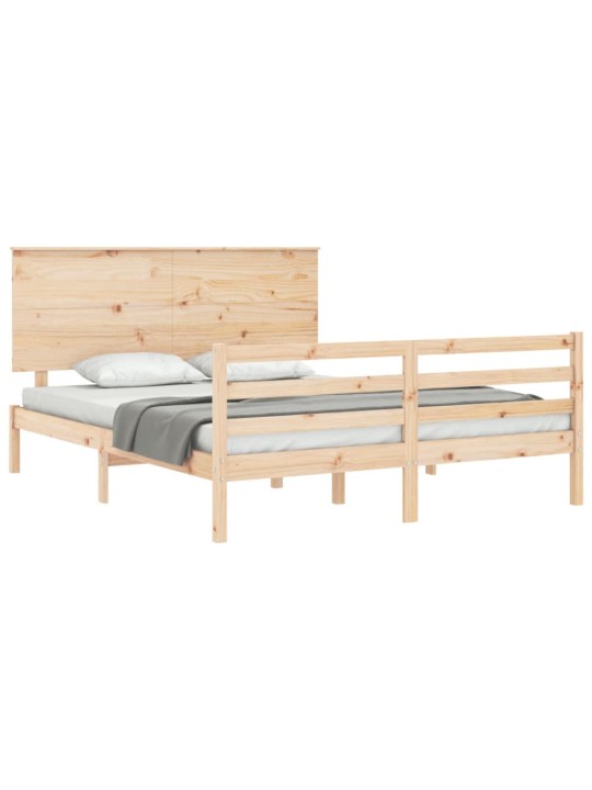 Sängynrunko päädyllä King Size täysi puu