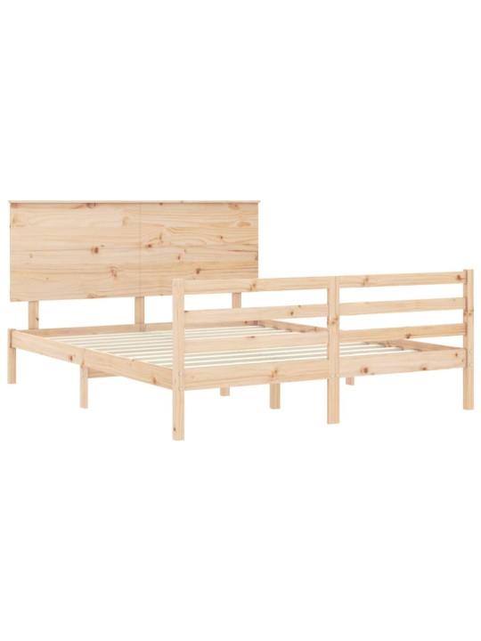 Sängynrunko päädyllä King Size täysi puu