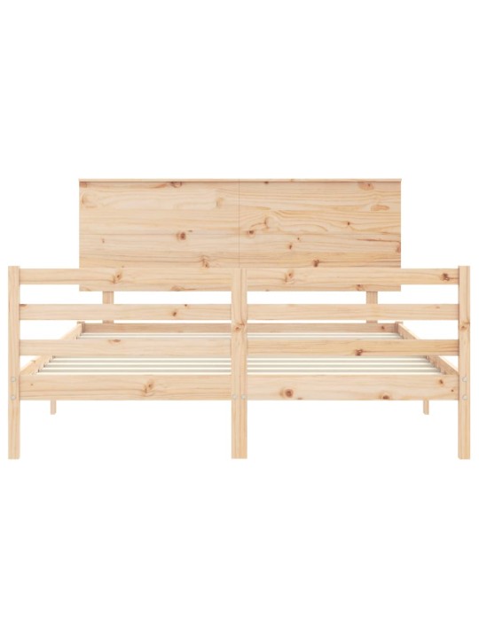 Sängynrunko päädyllä King Size täysi puu