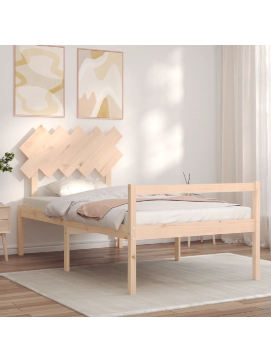 Sängynrunko päädyllä 100x200 cm täysi puu