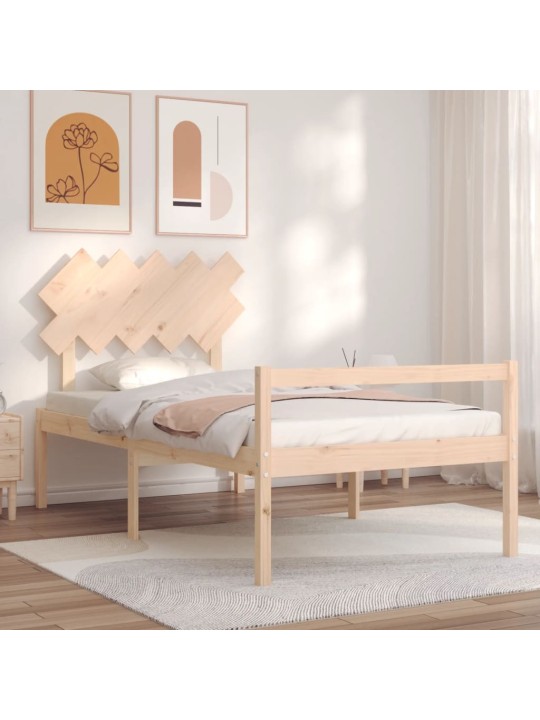 Sängynrunko päädyllä 100x200 cm täysi puu