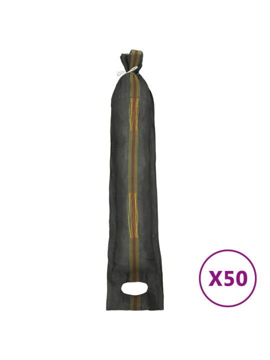 Hiekkasäkit 50 kpl tummanvihreä 103x25 cm HDPE