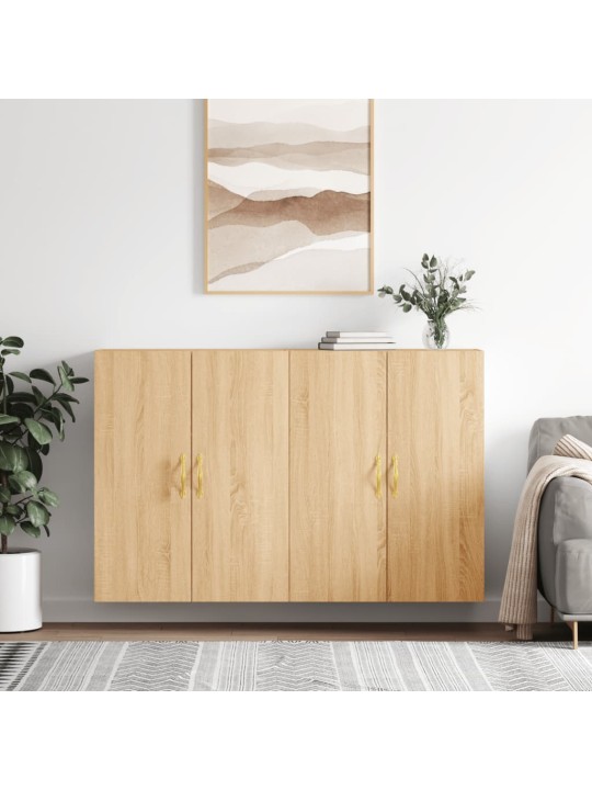 Seinäkiinnitettävät kaapit 2 kpl Sonoma-tammi 69,5x34x90 cm
