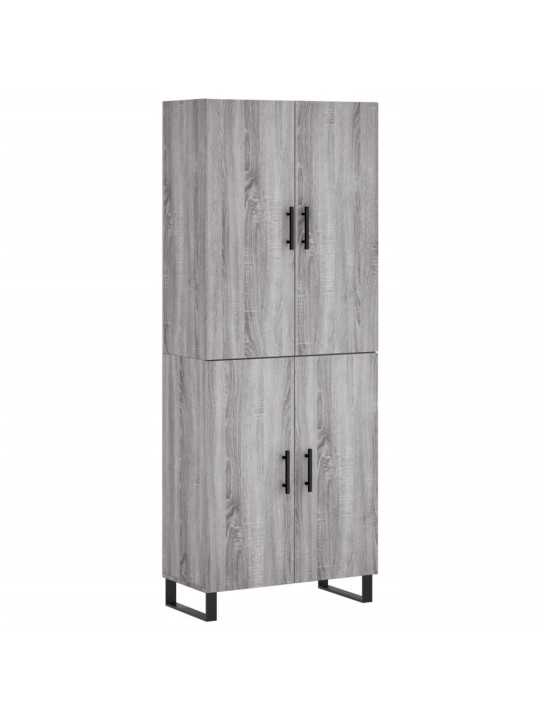 Kaappi harmaa sonoma 69,5x34x180 cm tekninen puu
