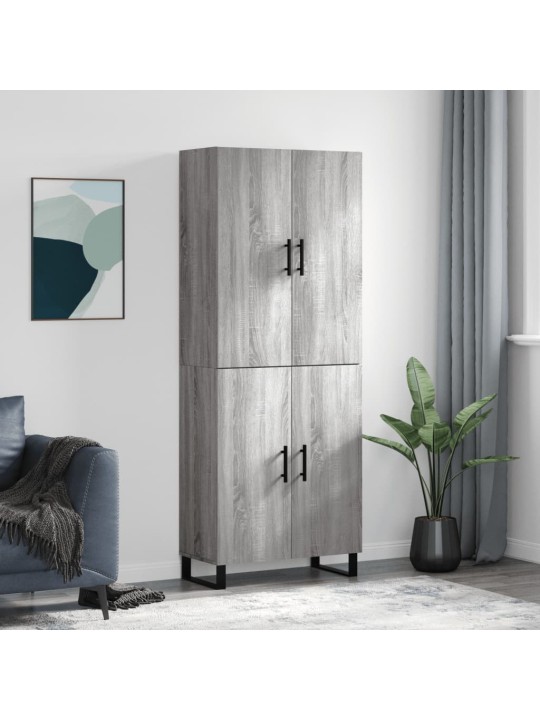 Kaappi harmaa sonoma 69,5x34x180 cm tekninen puu