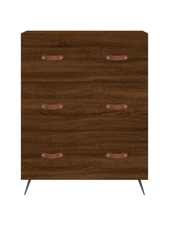 Kaappi ruskea tammi 69,5x34x180 cm tekninen puu