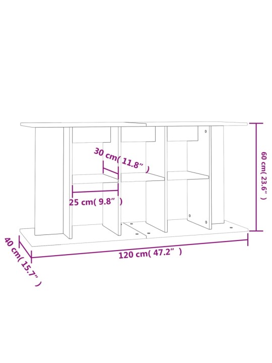 Akvaarioteline musta 120x40x60 cm tekninen puu