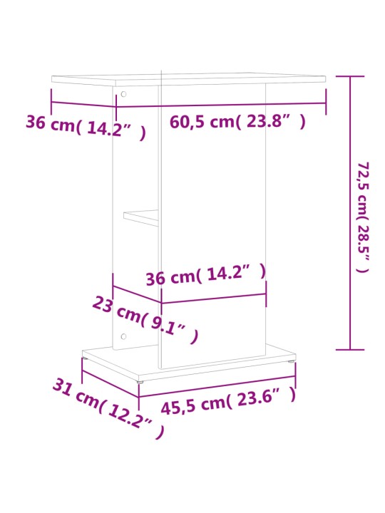 Akvaarioteline musta 60,5x36x72,5 cm tekninen puu