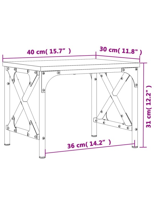 Tulostinteline musta 40x30x31 cm tekninen puu