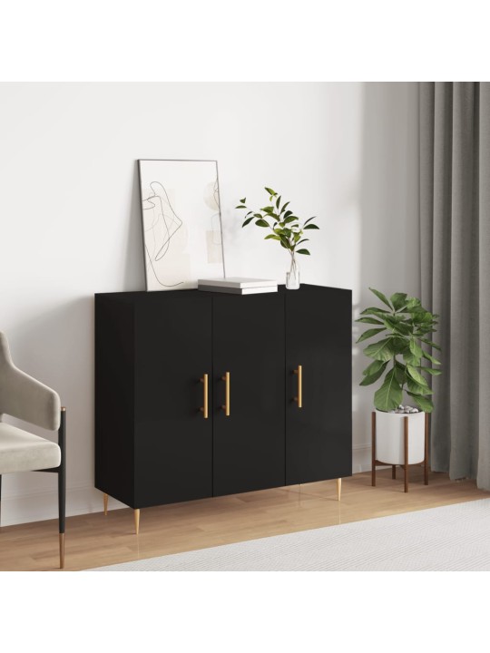 Senkki musta 90x34x80 cm tekninen puu