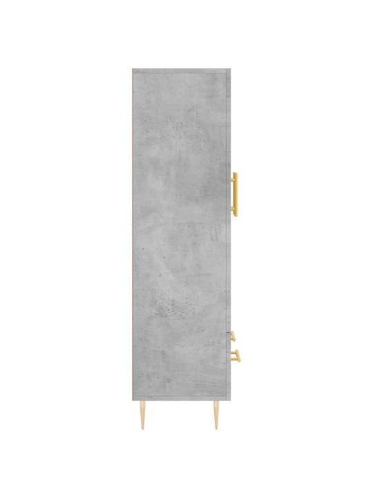 Kaappi betoninharmaa 69,5x31x115 cm tekninen puu