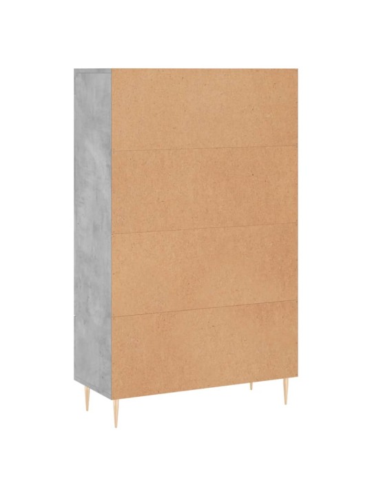 Kaappi betoninharmaa 69,5x31x115 cm tekninen puu