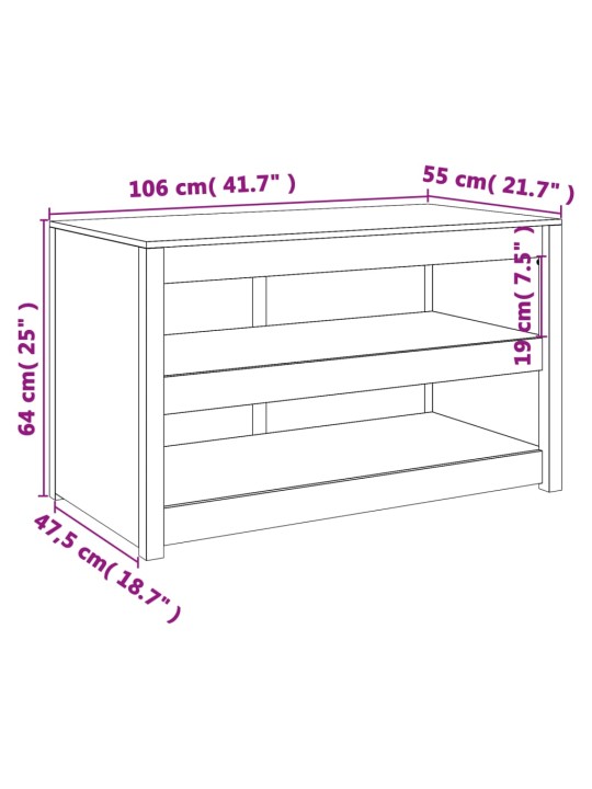 Ulkokeittiökaappi musta 106x55x64 cm täysi mänty