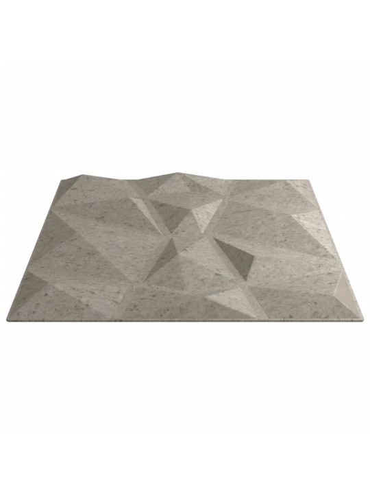 Seinäpaneelit 24 kpl betoninharmaa 50x50 cm EPS 6 m² timantti