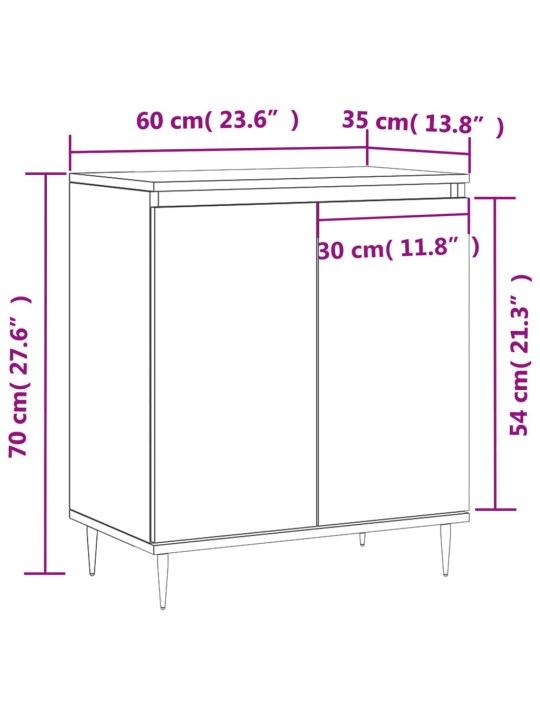 Senkki betoninharmaa 60x35x70 cm tekninen puu