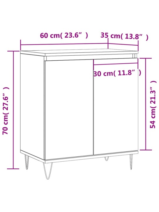 Senkki Sonoma tammi 60x35x70 cm tekninen puu