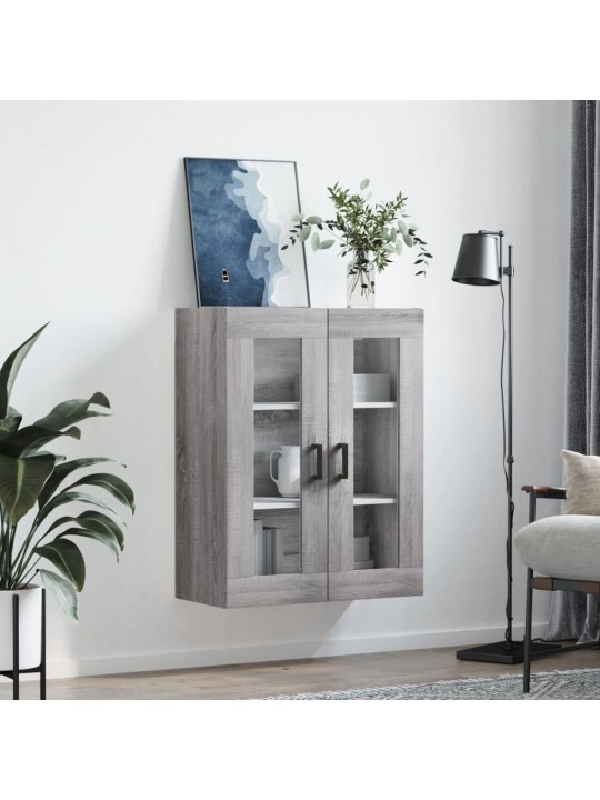 Seinäkiinnitettävä kaappi harmaa sonoma 69,5x34x90 cm