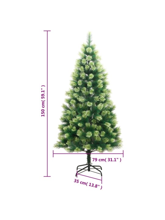 Tekojoulukuusi saranoilla ja jalustalla 150 cm