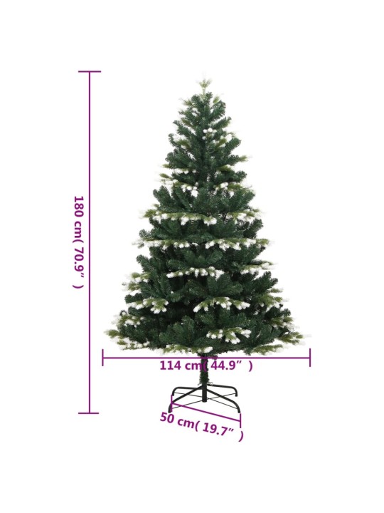 Tekojoulukuusi saranoilla ja lumihuurteella 180 cm