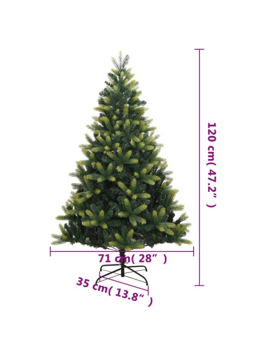 Tekojoulukuusi saranoilla ja jalustalla 120 cm