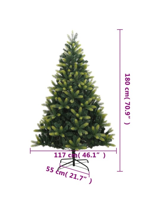 Tekojoulukuusi saranoilla ja jalustalla 180 cm