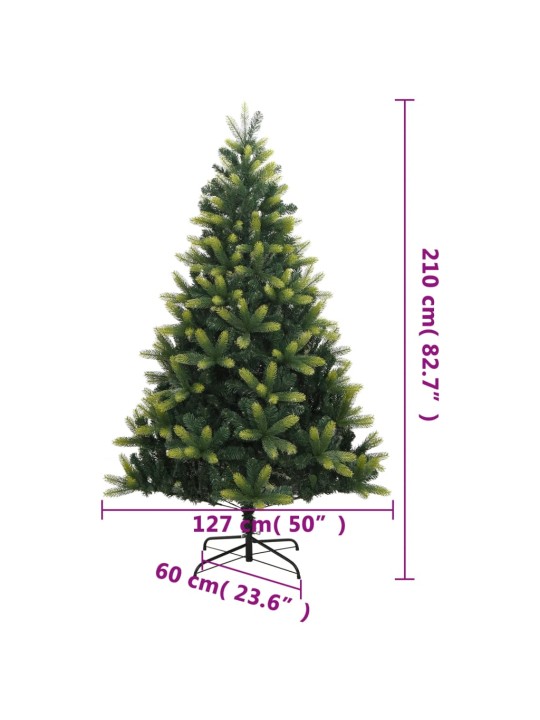 Tekojoulukuusi saranoilla ja jalustalla 210 cm