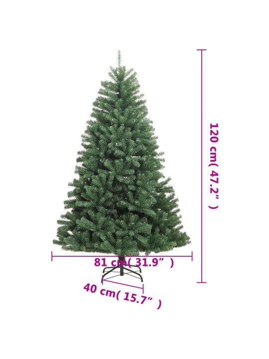 Tekojoulukuusi saranoilla ja jalustalla vihreä 120 cm