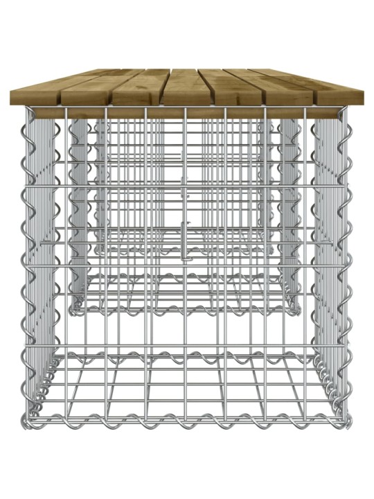 Puutarhapenkki kivikori tyyli 203x44x42 cm kyllästetty mänty