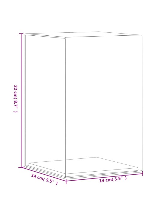 Esittelylaatikko läpinäkyvä 14x14x22 cm akryyli