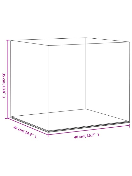 Esittelylaatikko läpinäkyvä 40x36x35 cm akryyli