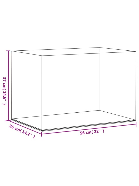 Esittelylaatikko läpinäkyvä 56x36x37 cm akryyli
