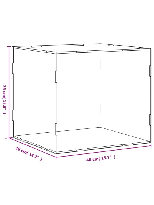 Esittelylaatikko läpinäkyvä 40x36x35 cm akryyli