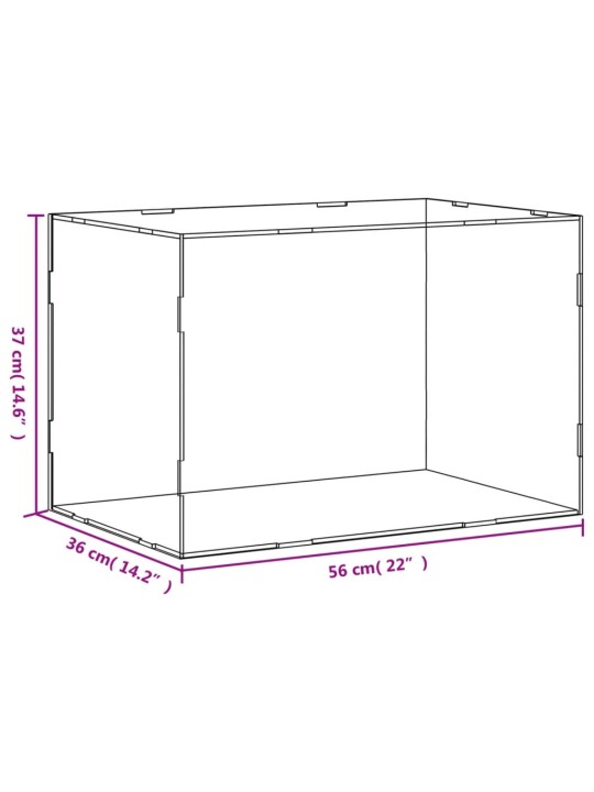 Esittelylaatikko läpinäkyvä 56x36x37 cm akryyli