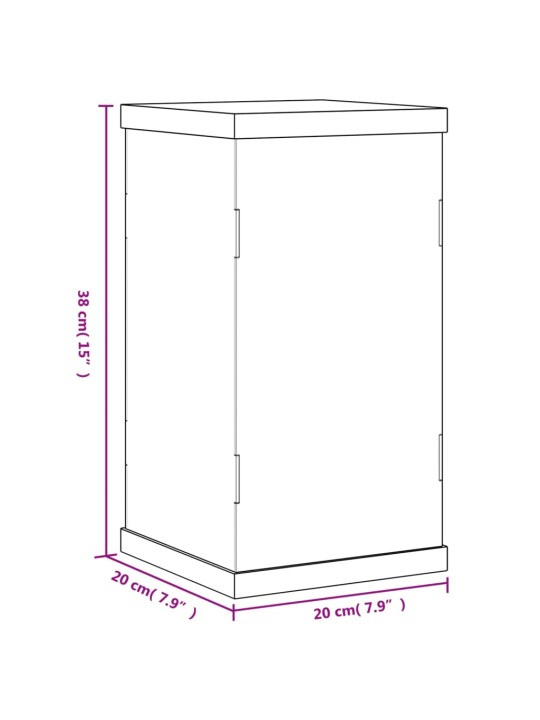 Esittelylaatikko läpinäkyvä 20x20x38 cm akryyli