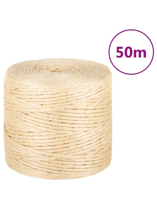 Köysi 100 % Sisal 4 mm 50 m