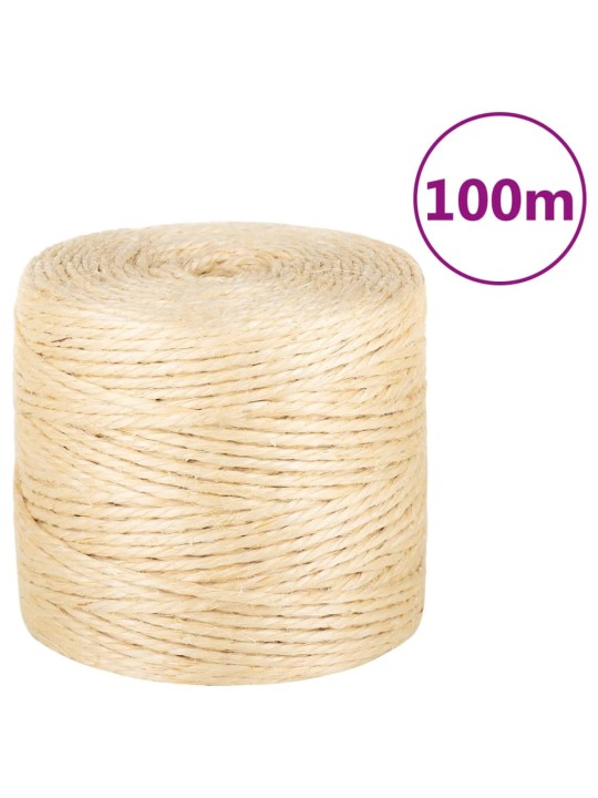 Köysi 100 % Sisal 4 mm 100 m