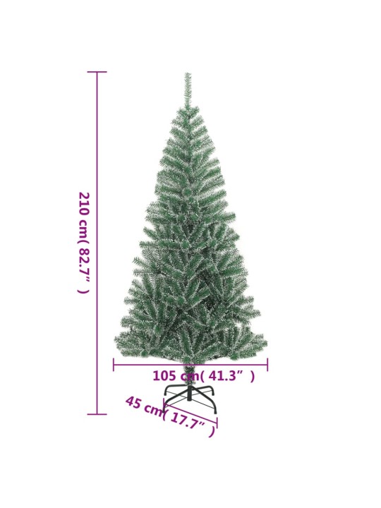 Tekojoulukuusi lumihuurteella vihreä 210 cm