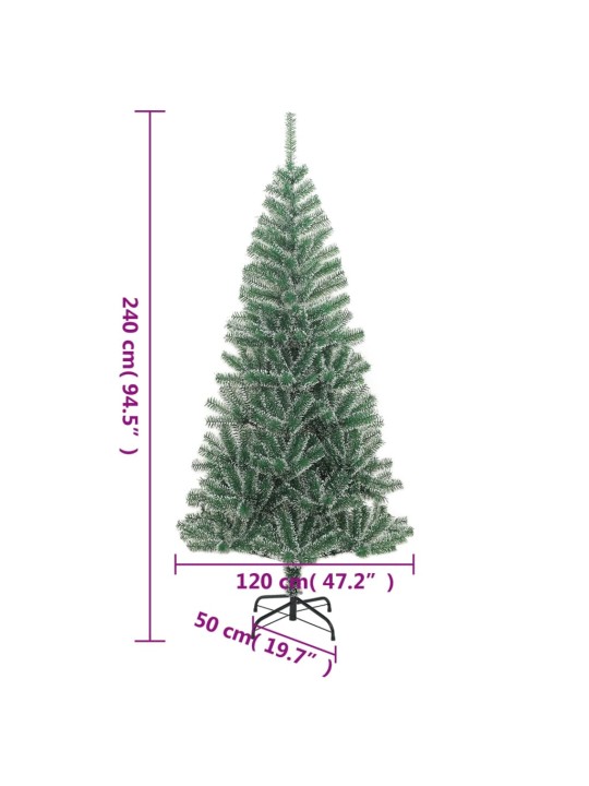 Tekojoulukuusi lumihuurteella vihreä 240 cm