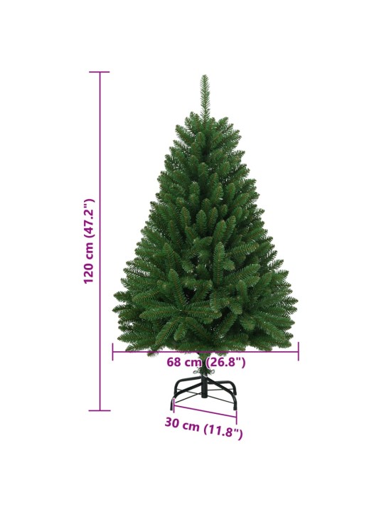 Tekojoulukuusi saranoilla ja jalustalla vihreä 120 cm