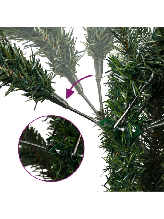 Tekojoulukuusi saranoilla ja jalustalla vihreä 240 cm