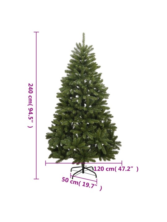 Tekojoulukuusi saranoilla ja jalustalla vihreä 240 cm