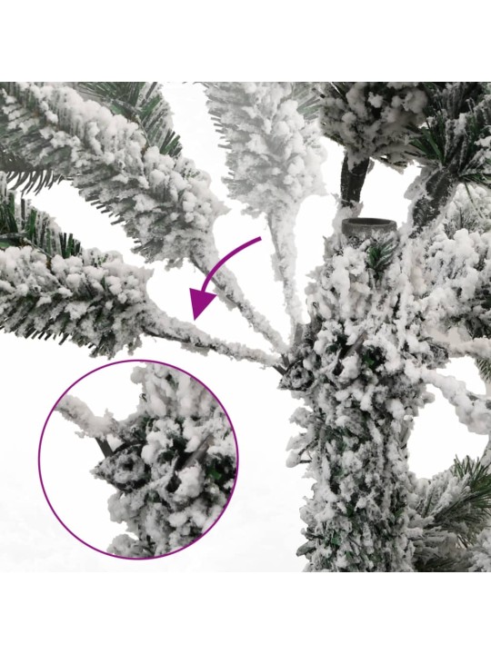 Tekojoulukuusi saranoilla ja lumihuurteella 120 cm